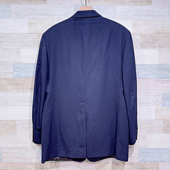 Brooks Brothers 346 Gold Metal Button Hopsack Blazer Navy Blue Wool Mens 43R - Picture 6 of 9